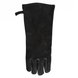 Leren BBQ handschoen zwart