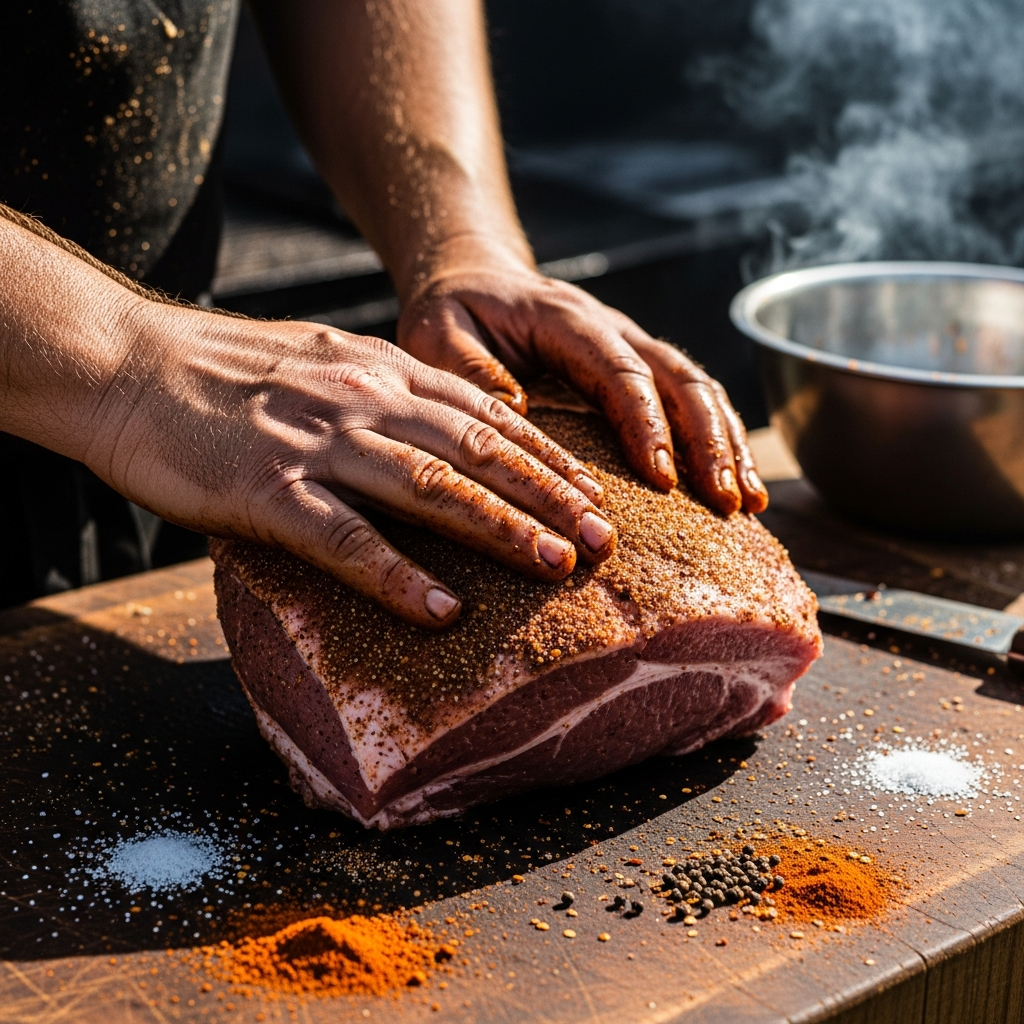 bbq rub maken techniek