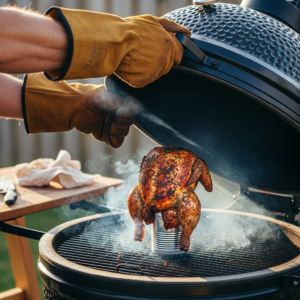 beer can chicken kamado