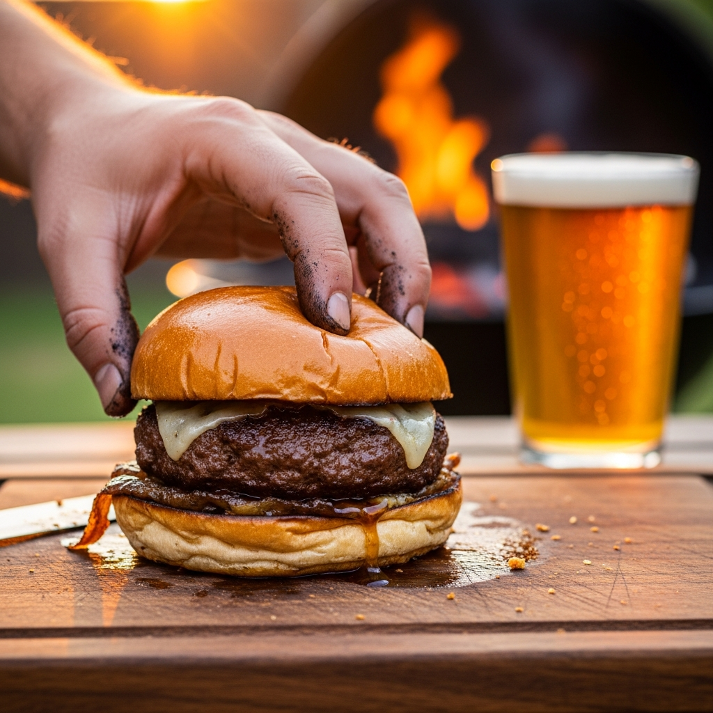 hamburger zelf maken bbq resultaat