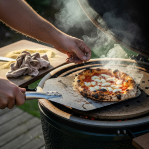 pizza op kamado