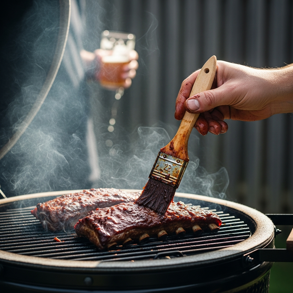 spareribs kamado techniek