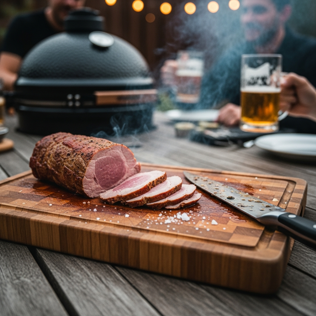 varkenshaas kamado resultaat