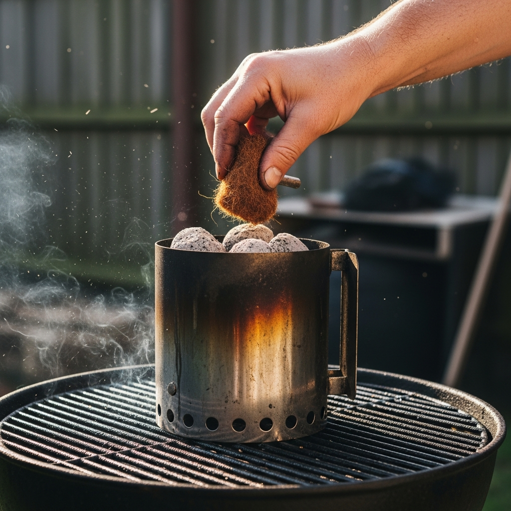 bbq aansteken met briketten ingrediënt