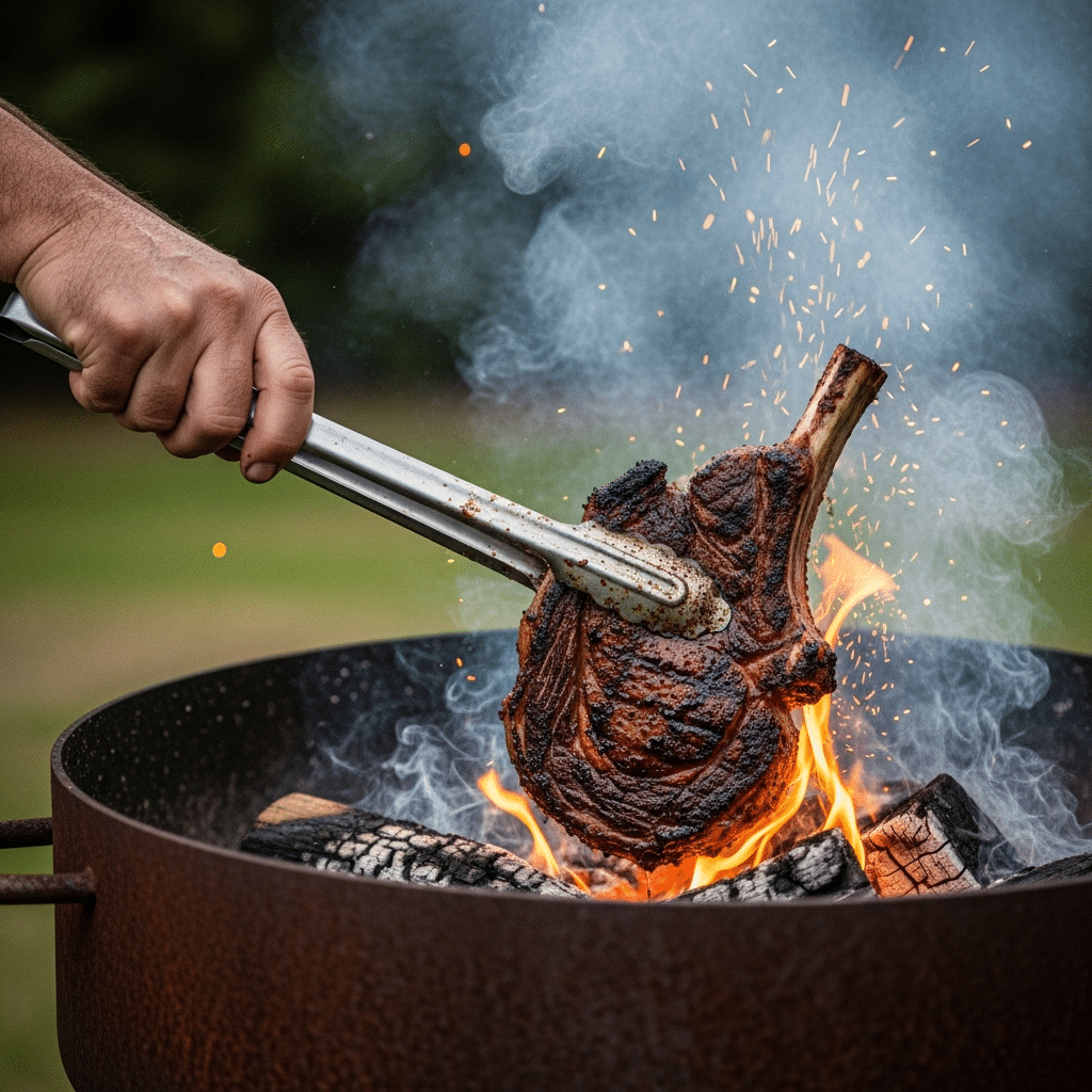caveman style bbq techniek
