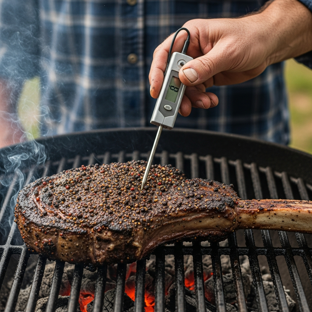 tomahawk steak bbq techniek