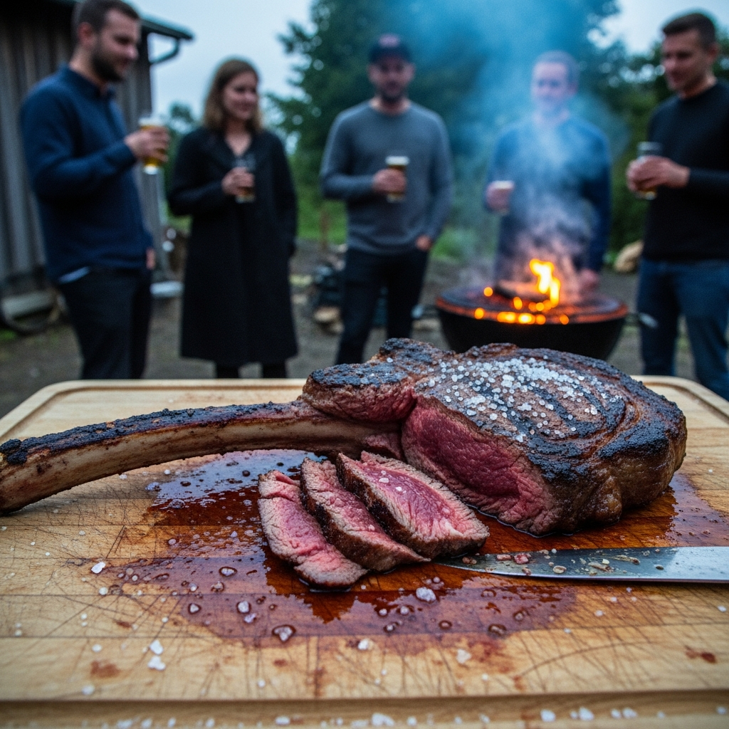 tomahawk steak bbq resultaat