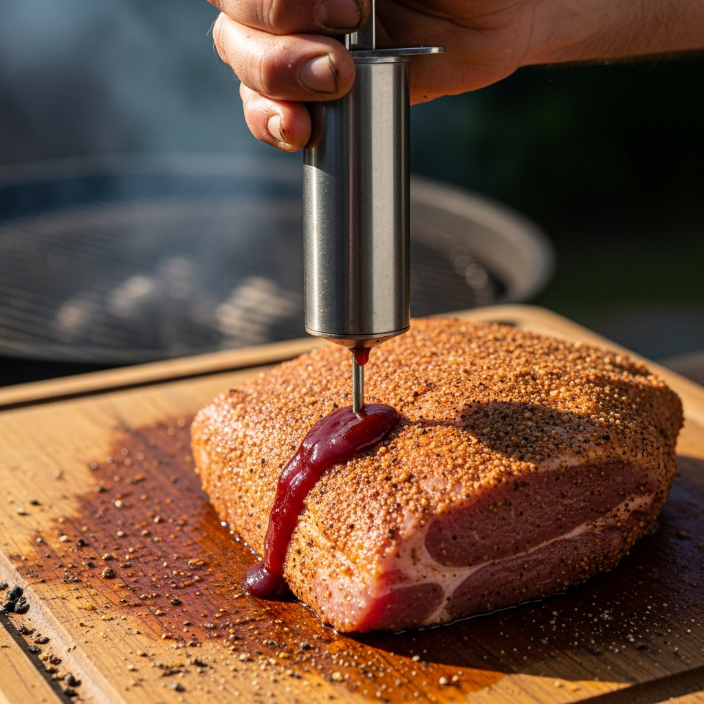 vlees injecteren bbq ingrediënt